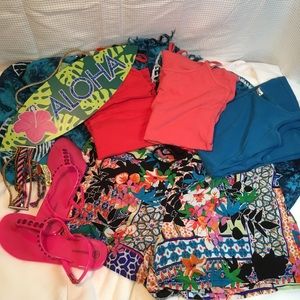 Josie Multicolored Floral Print Mini Shorts